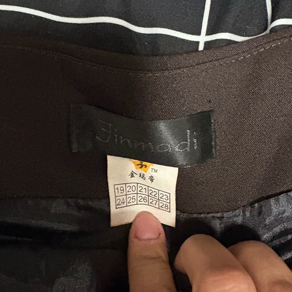 Brown Midi Skirt with Gold Accents - Picture 5 of 5